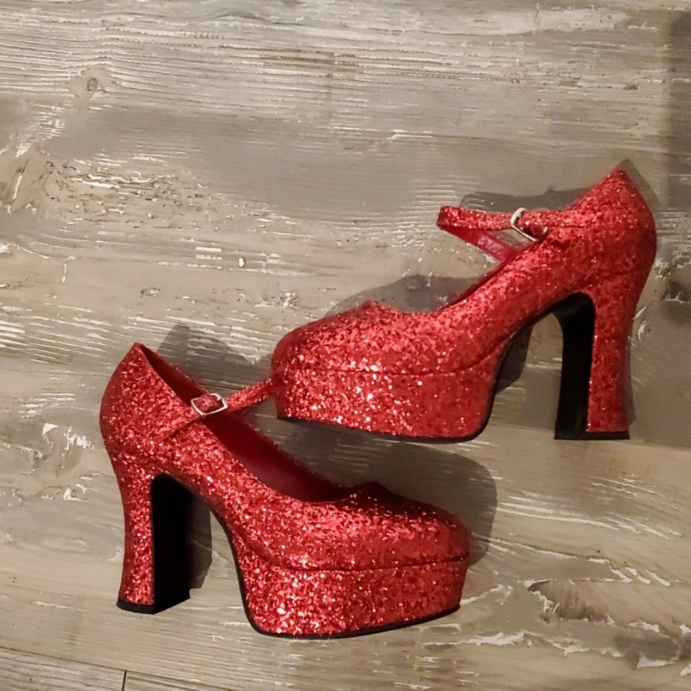 Mary Jane Platform Sequence Heels!